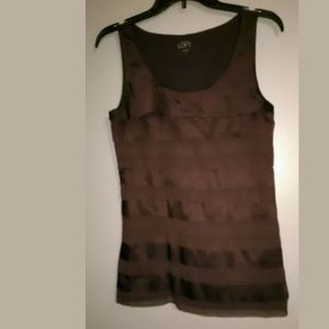 Ann Taylor Loft Small Lace Tank Burgundy